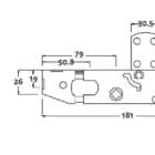 Lenlok C-702 Hinged Door Long Throw Cylinder & Turn Kit - 36mm Bolt (C-702CTLT) - Thumbnail Image 3