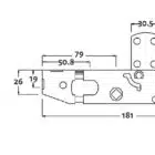 Lenlok C-702 Hinged Door Long Throw Cylinder & Turn Kit - 36mm Bolt (C-702CTLT) - Thumbnail Image 3