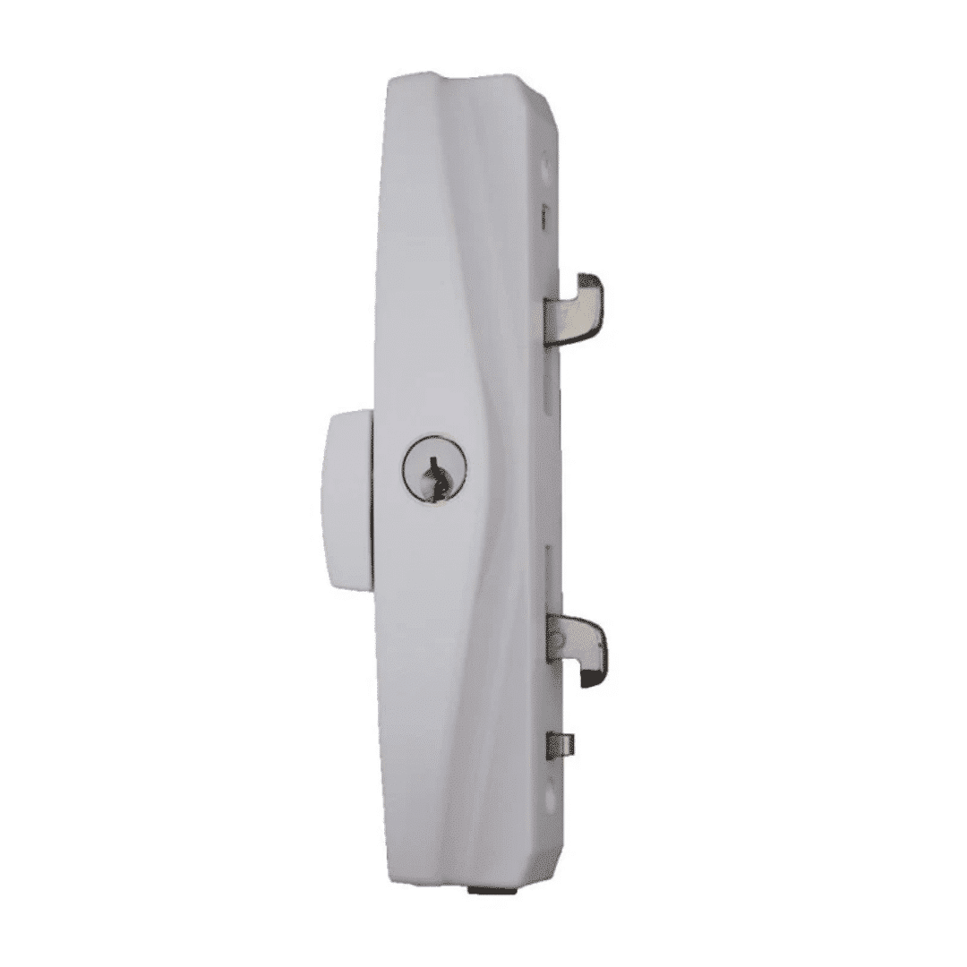 Lockwood Onyx Slim Pull White Sliding Patio Door Lock - Double Cylinder (9A3A2/5PWH) - Image 1