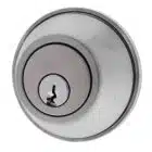 Brushed stainless steel metal deadbolt lock cylinder, carbine deadbolt, deadlocking