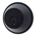 Matte black deadbolt lock cylinder, Carbine, all black finish