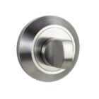 Brushed metal circular thumbturn lock