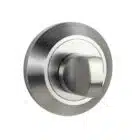 Brushed metal circular thumbturn lock