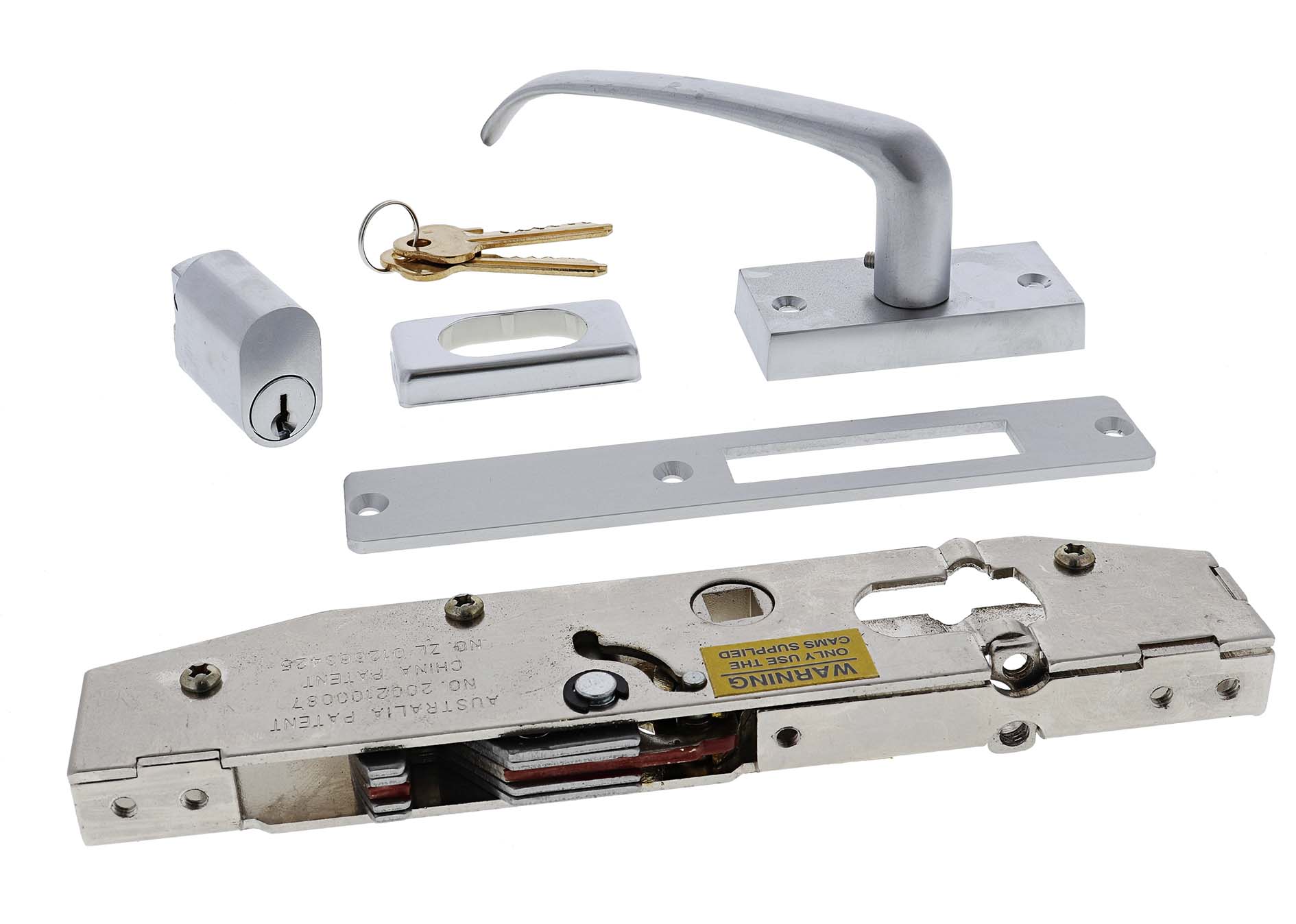 Lenlok C-702 Sliding Door Hook Throw Escape Lever & Cylinder Kit (C-702CLHT) - Image 2