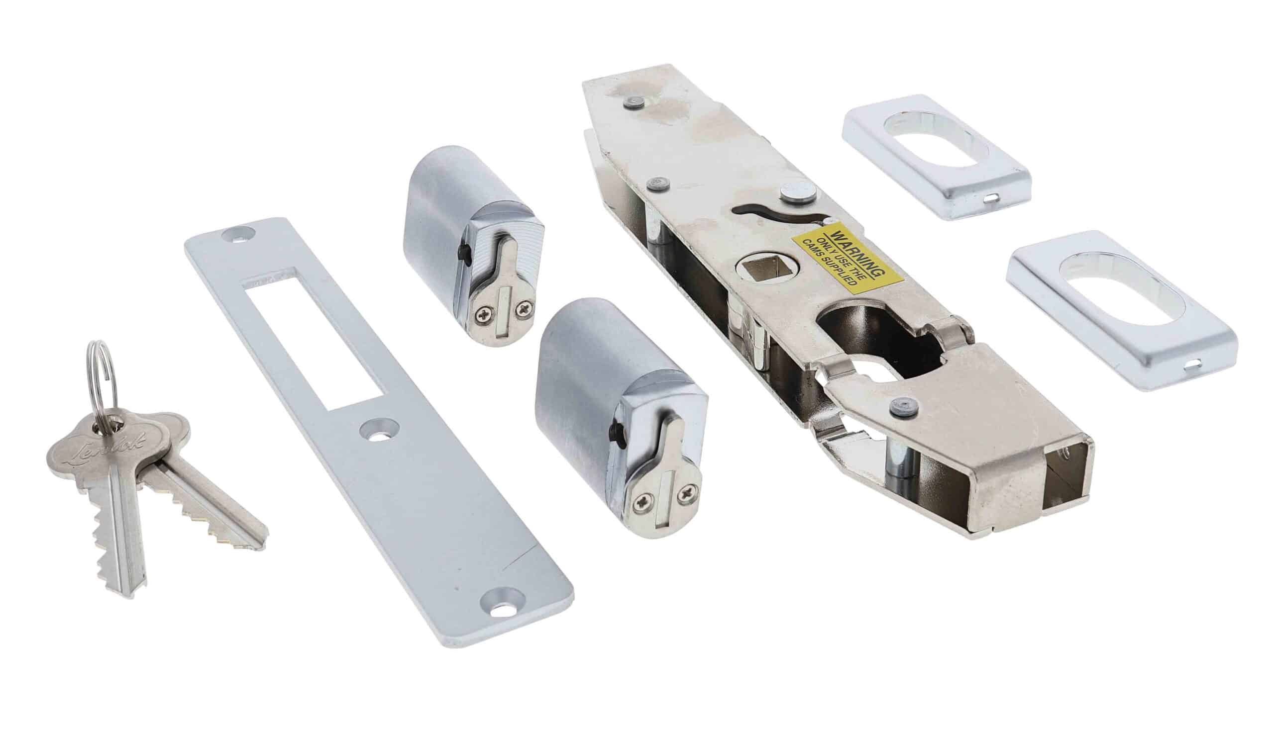 Lenlok C-702 Sliding Door Hook Throw Double Cylinder Kit - 28mm Bolt (C-702DCHT) - Image 3