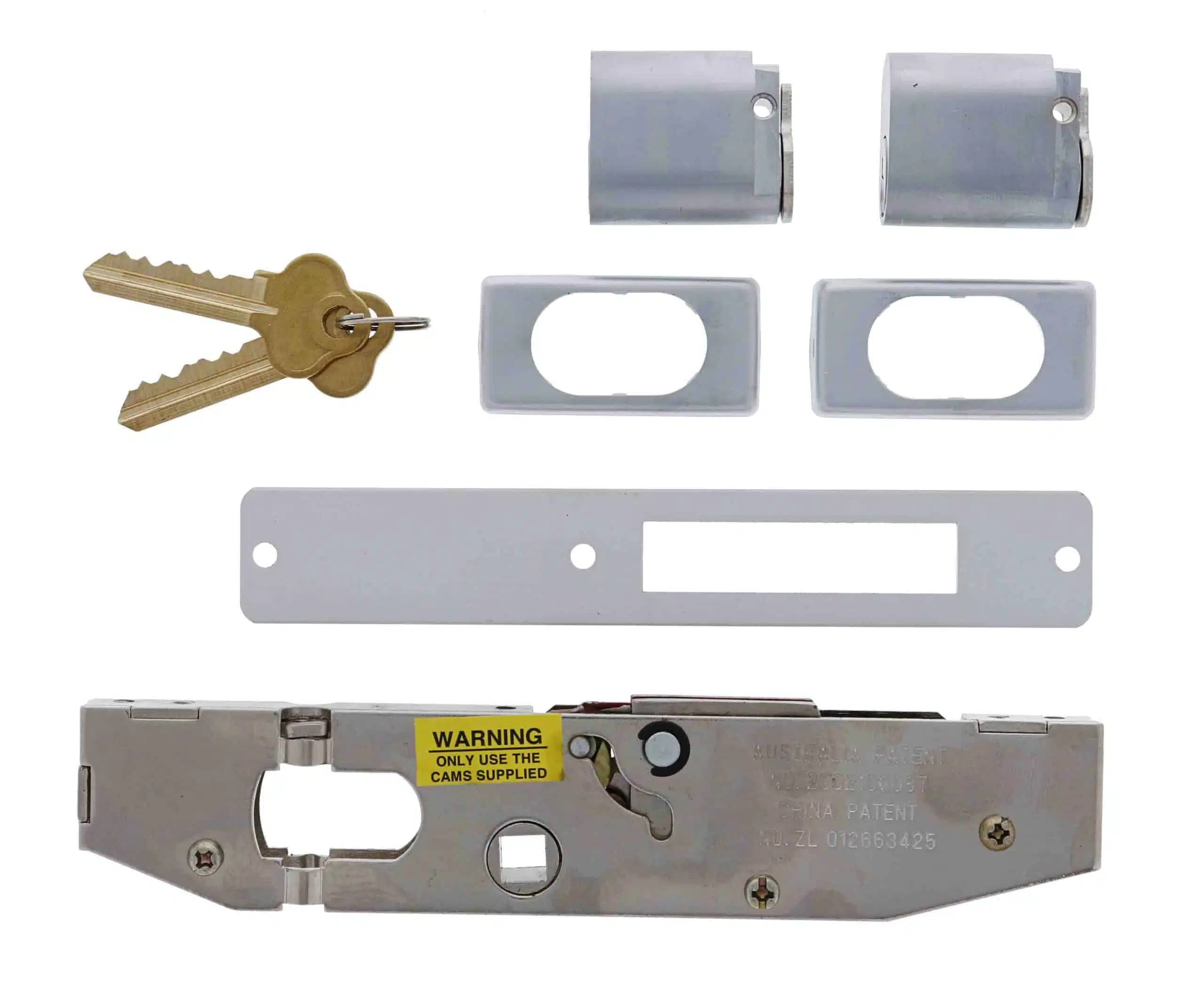 Lenlok C-702 Hinged Door Short Throw Double Cylinder Kit - 22mm Bolt (C-702DCST) - Image 1
