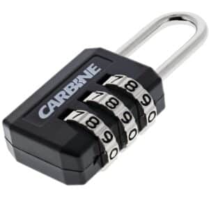 C383-BK-DP, luggage padlock, carbine padlock, combination padlock, carbine 22mm combination padlock