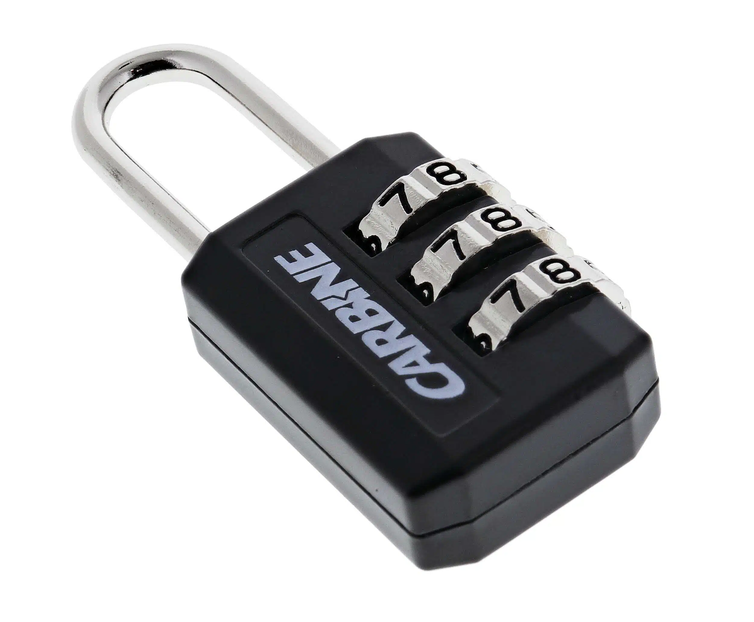 C383-BK-DP, luggage padlock, carbine padlock, combination padlock, carbine 22mm combination padlock