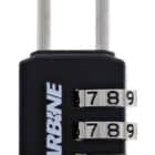 C383-BK-DP, luggage padlock, carbine padlock, combination padlock, carbine 22mm combination padlock