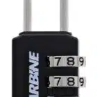 C383-BK-DP, luggage padlock, carbine padlock, combination padlock, carbine 22mm combination padlock