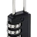 C383-BK-DP, luggage padlock, carbine padlock, combination padlock, carbine 22mm combination padlock