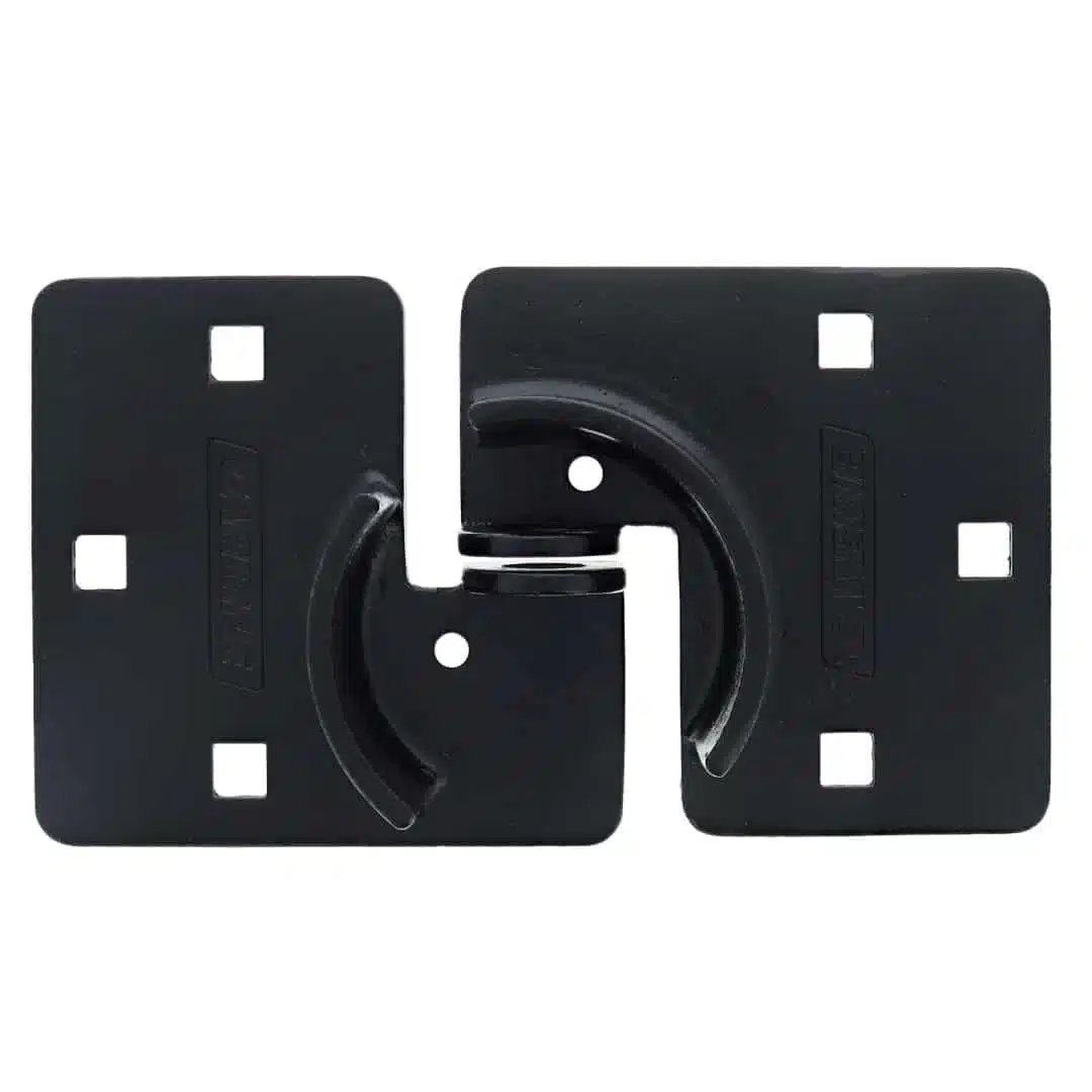 C4050, carbine c4050 shield hasp, carbine c4050 hasp, carbine c74 shield hasp, overlap padlock hasp, double door shield hasp, heavy duty container hasp australia, enclosed padlock hasp