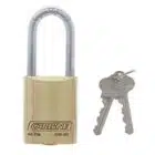 C45-BR-50, carbine c45 brass padlock 50mm, carbine c45 padlock, extended shackle brass padlock, 50mm moly shackle padlock, carbine c45-br 50mm, commercial open shackle padlock, 8mm brass padlock australia