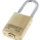 C45-BR-50, carbine c45 brass padlock 50mm, carbine c45 padlock, extended shackle brass padlock, 50mm moly shackle padlock, carbine c45-br 50mm, commercial open shackle padlock, 8mm brass padlock australia