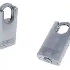 C45-SP, carbine c45 protected padlock, carbine c45 padlock, shrouded steel padlock 8mm, protected shackle padlock, 8mm moly shackle padlock, commercial closed shackle padlock australia, anti drill steel padlock 45mm