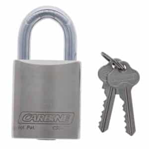 C50-BR, carbine c50 brass padlock, carbine c50 padlock, 30mm moly shackle brass padlock, commercial brass padlock, heavy duty open shackle padlock, 9.5mm shackle brass padlock australia, rekeyable brass padlock