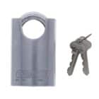 C60-SP, carbine c60 protected padlock, carbine c60 padlock, shrouded steel padlock, protected shackle padlock, 11mm moly shackle padlock, commercial closed shackle padlock australia, anti drill steel padlock
