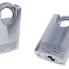 C60-SP, carbine c60 protected padlock, carbine c60 padlock, shrouded steel padlock, protected shackle padlock, 11mm moly shackle padlock, commercial closed shackle padlock australia, anti drill steel padlock