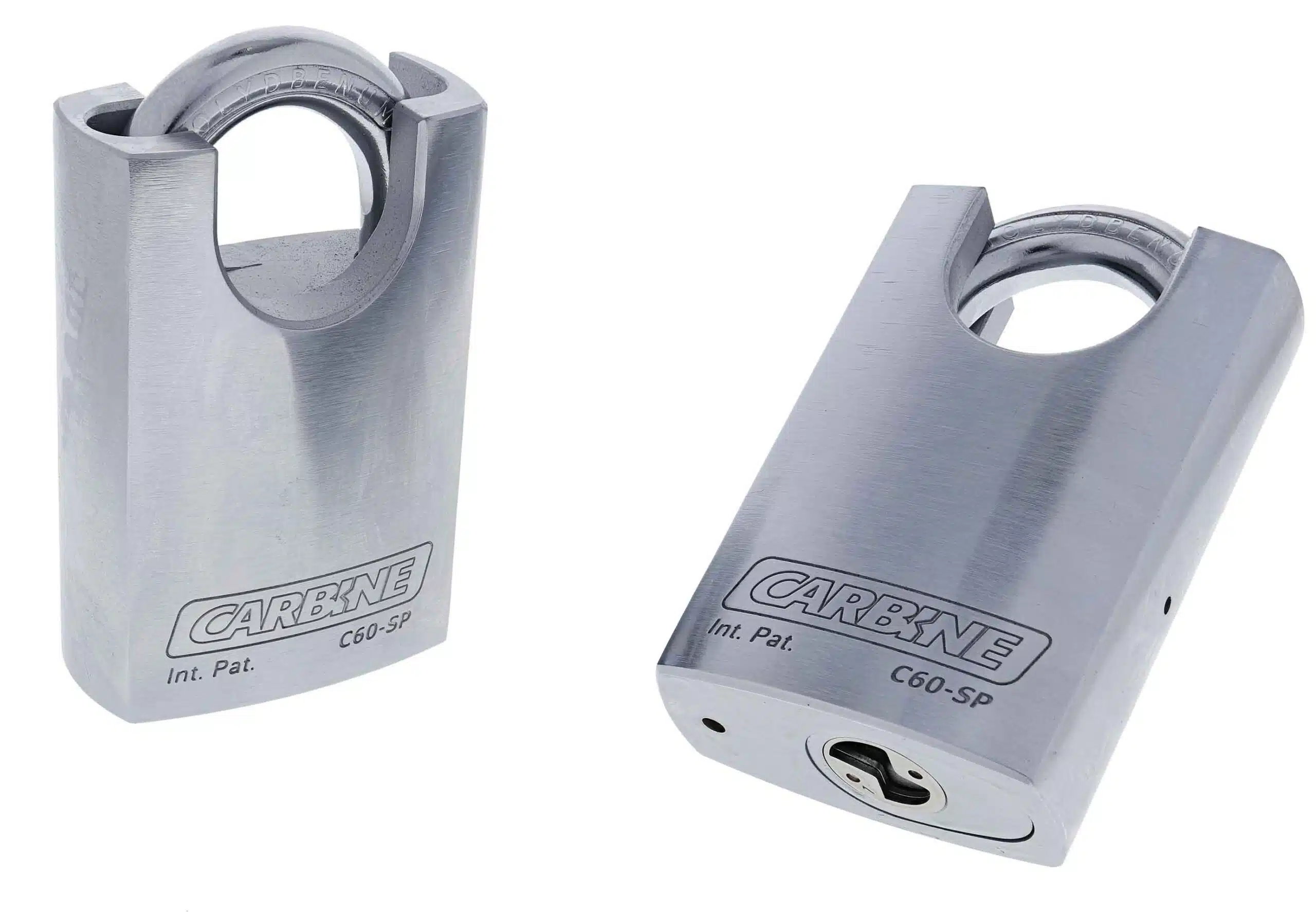 C60-SP, carbine c60 protected padlock, carbine c60 padlock, shrouded steel padlock, protected shackle padlock, 11mm moly shackle padlock, commercial closed shackle padlock australia, anti drill steel padlock