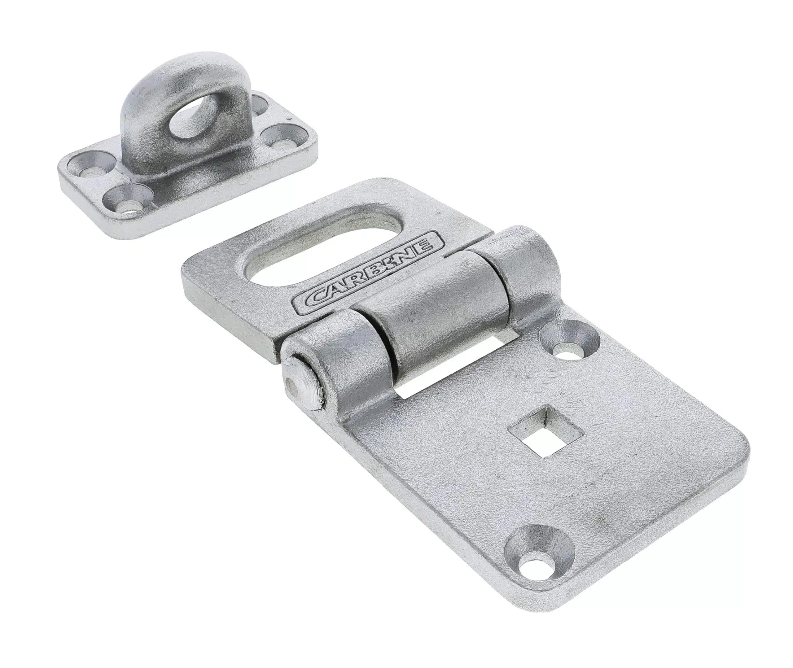 c7001, carbine c7001 heavy duty hasp, carbine c7001 hasp and staple, square mounting hasp and staple, heavy duty security hasp, 120mm hasp and staple, wide plate hasp, commercial gate hasp australia