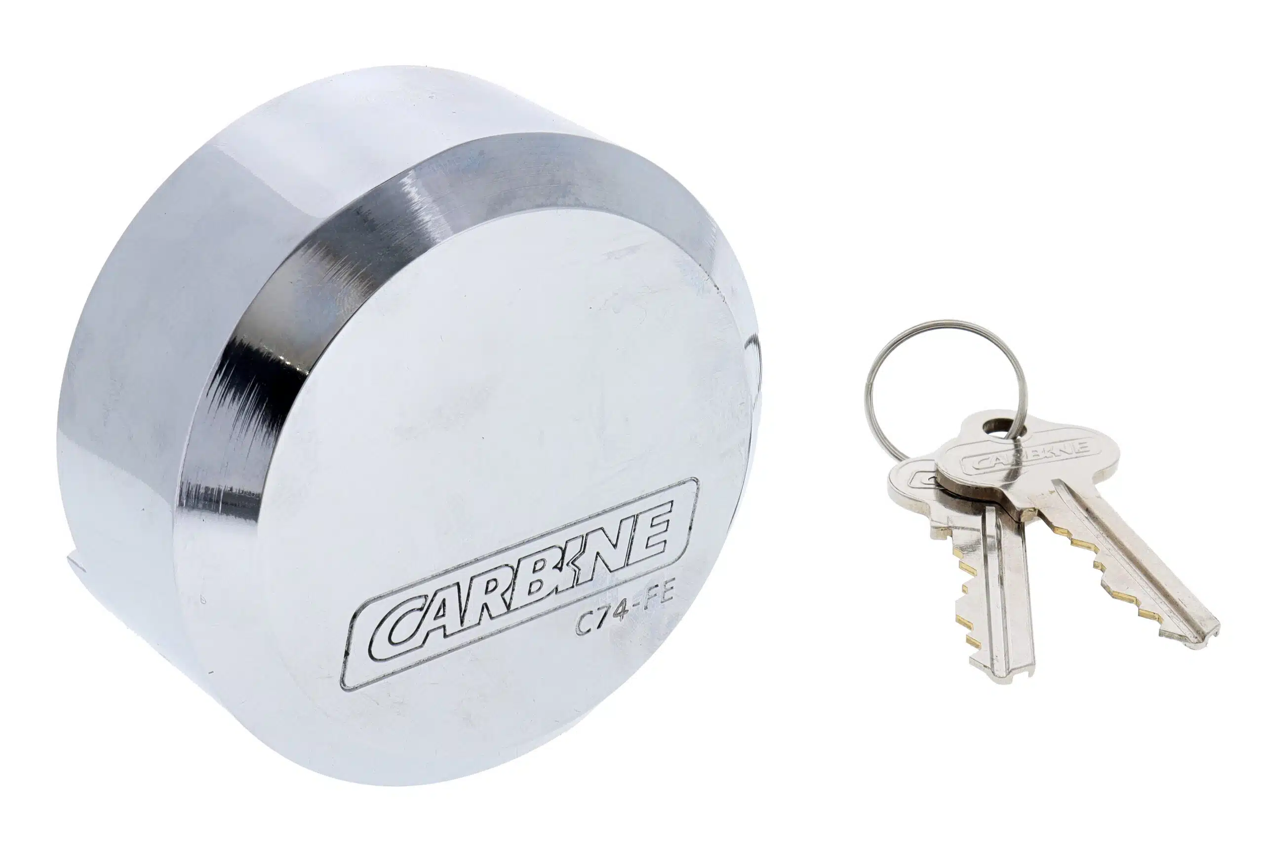 c74, carbine c74 puck style padlock, carbine c74 puck padlock, carbine c73 c74 padlock, steel puck style padlock, hidden shackle padlock, round puck lock, container puck padlock australia