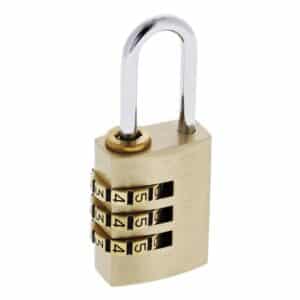 cc20,l carbine cc20 combination padlock, carbine cc20 padlock, 20mm combination padlock, brass 3 dial combination padlock, mini combination padlock, luggage combination padlock australia, small brass padlock 3 dial