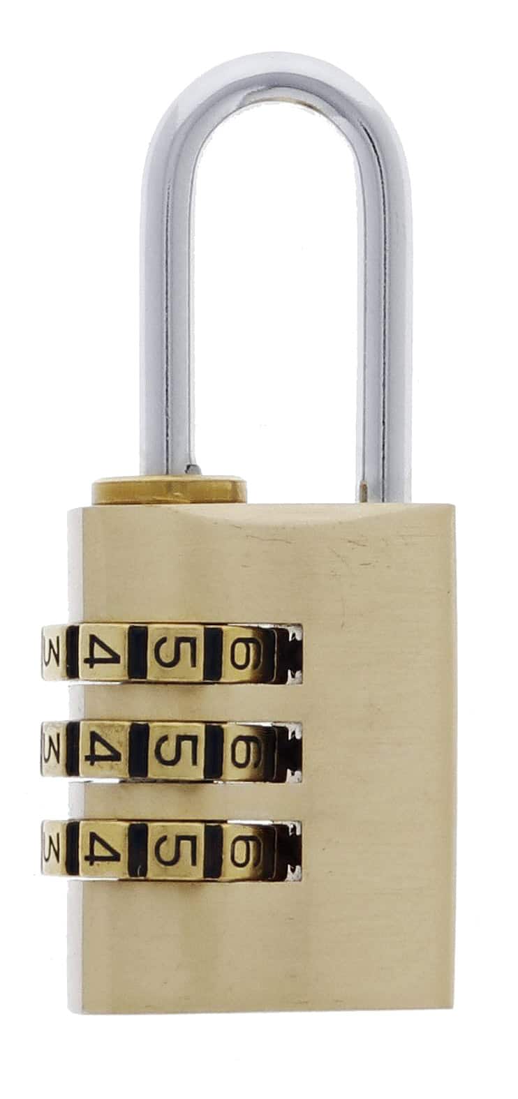 cc20,l carbine cc20 combination padlock, carbine cc20 padlock, 20mm combination padlock, brass 3 dial combination padlock, mini combination padlock, luggage combination padlock australia, small brass padlock 3 dial