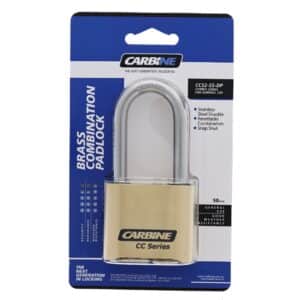 Carbine CC52 Brass Combination Padlock, CC52-SS-DP, padlock, padlocks, carbine padlock, combination padlock