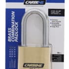 Carbine CC52 Brass Combination Padlock, CC52-SS-DP, padlock, padlocks, carbine padlock, combination padlock