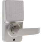 carbine cel digital leverset, CEL-3IN1-SL8, Satin nickel electronic door lever with an integrated keypad
