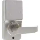 carbine cel digital leverset, CEL-3IN1-SL8, Satin nickel electronic door lever with an integrated keypad