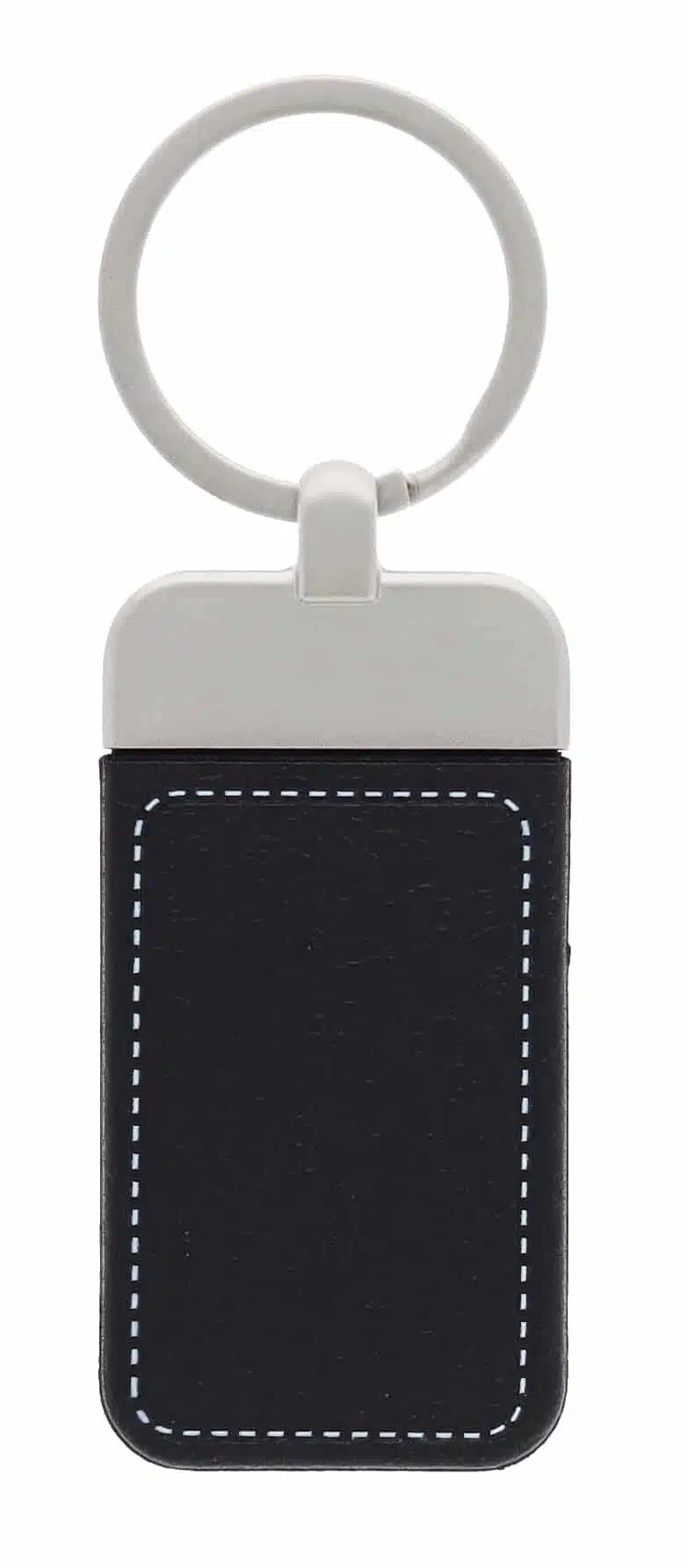 carbine cel digital accessories, carbine cel rfid cards, mifare 13.56mhz fobs, carbine cel2 digital accessories, rfid phone stickers digital lock, carbine digital lock accessories australia, cel 3in1 access media, CEL-RFID, Rectangular black leather keychain with white stitching and a silver metal ring RFID