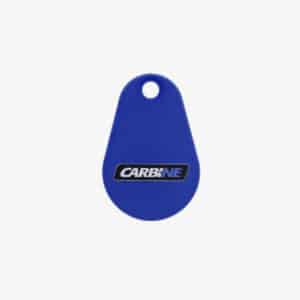 Blue access control fob, carbine, digitial lock solutions