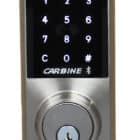 carbine cel2 digital deadbolt bluetooth, Carbine digital door deadboltwith a backlit touchscreen keypad and a physical key cylinder,