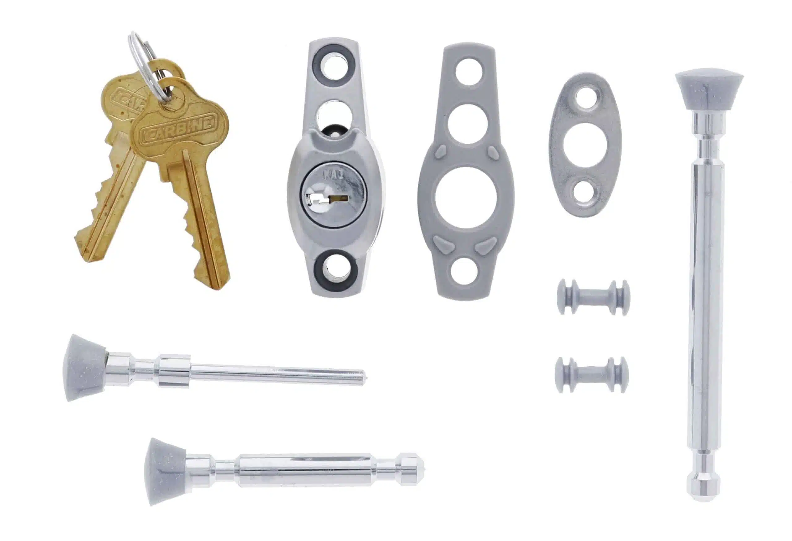 Carbine CMB Multi Bolt Window Lock Silver - C4 Keyed Alike (CMB-SI-C4) - Image 2
