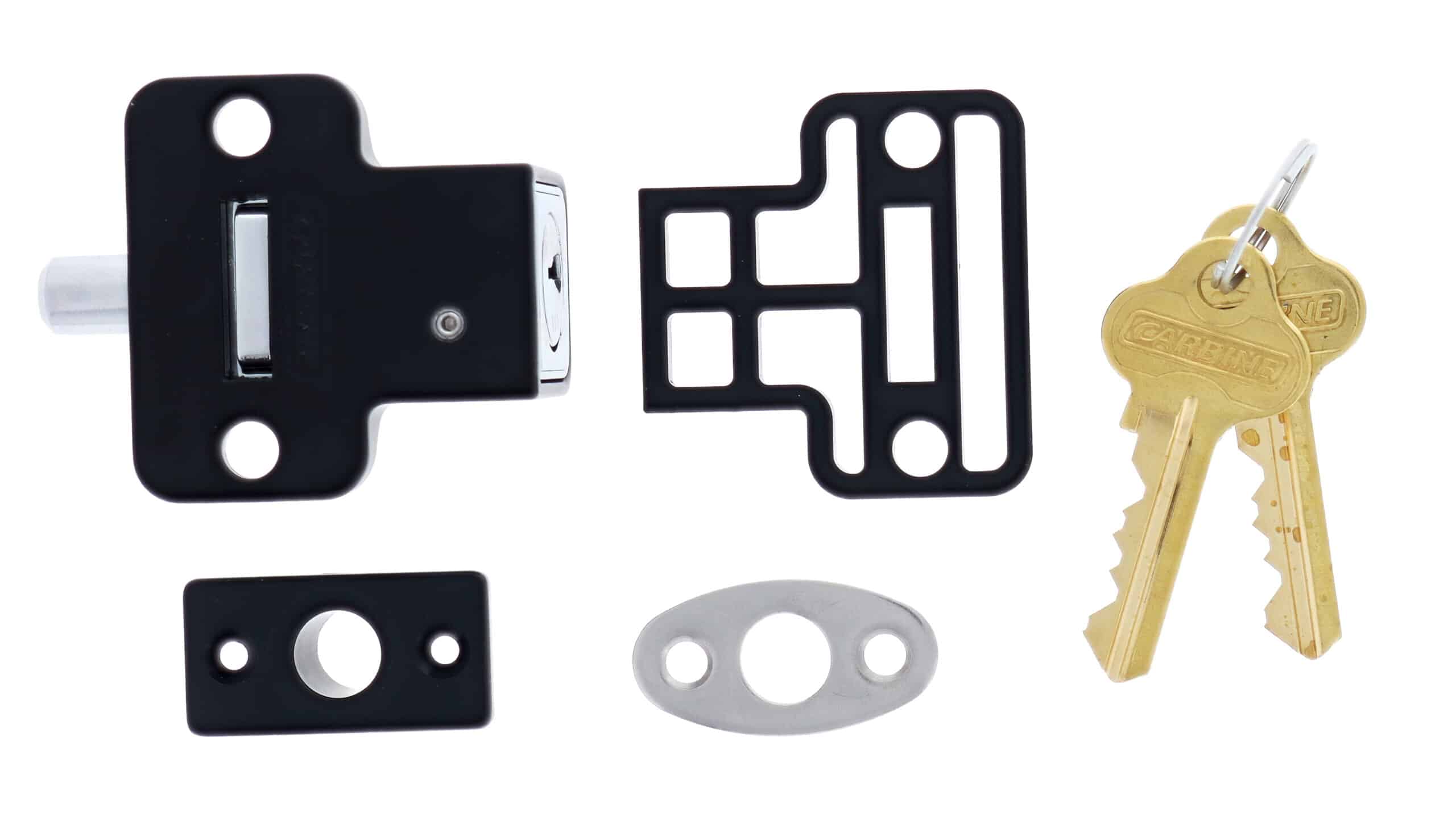 Carbine CMPL Mini Push Bolt Window Lock Black - C4 Keyed (CMPL-BL-C4) - Image 2
