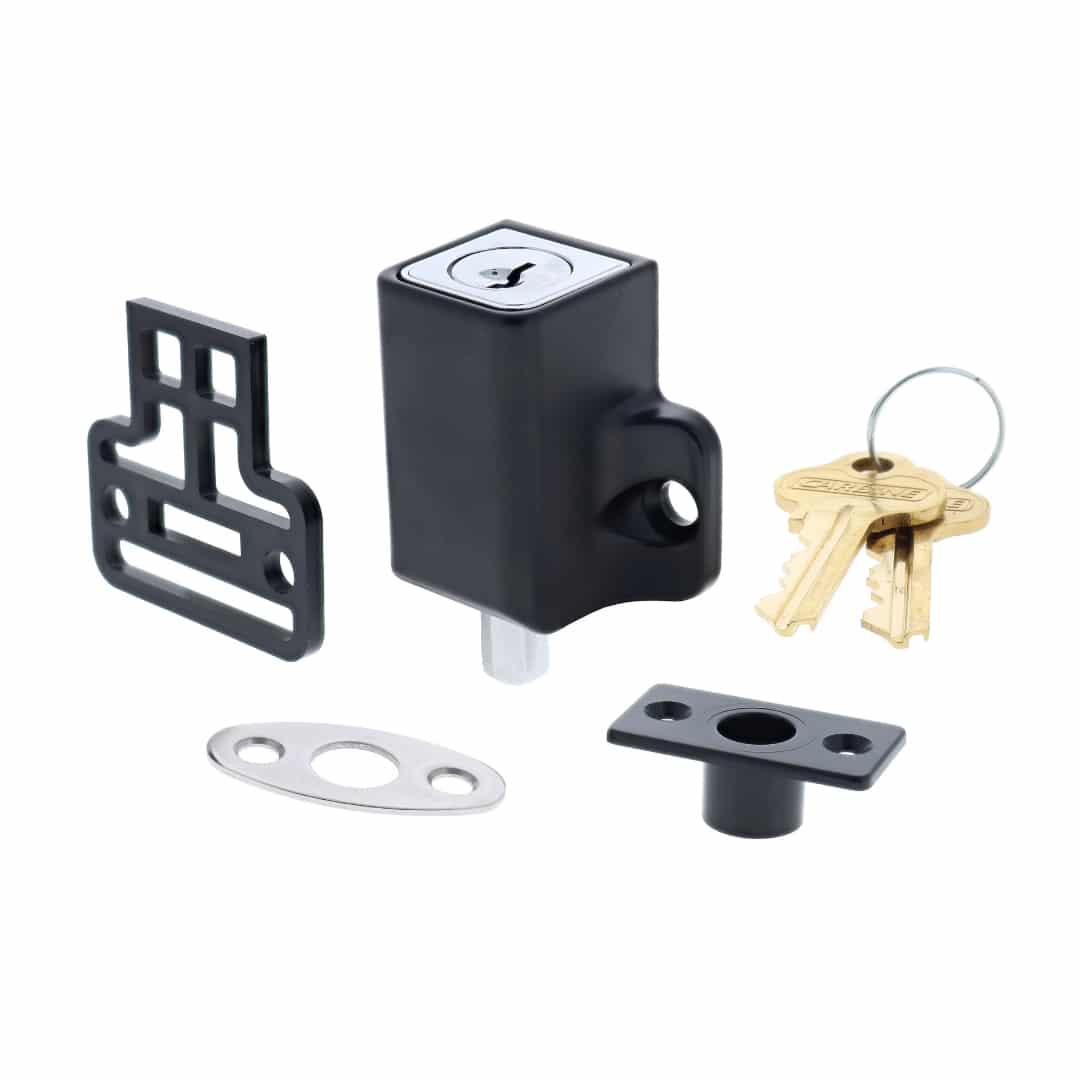 Carbine CMPL Mini Push Bolt Window Lock Black - C4 Keyed (CMPL-BL-C4) - Image 1