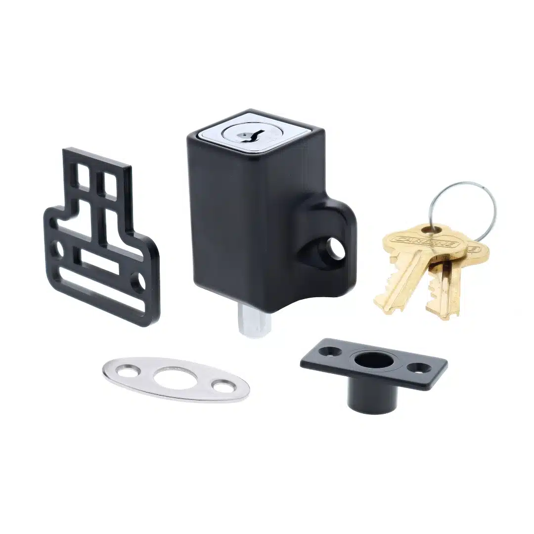Carbine CMPL Mini Push Bolt Window Lock Black - C4 Keyed (CMPL-BL-C4) - Image 1