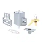 Carbine CMPL Mini Push Bolt Window Lock Silver - C4 Keyed (CMPL-SI-C4) - Thumbnail Image 1
