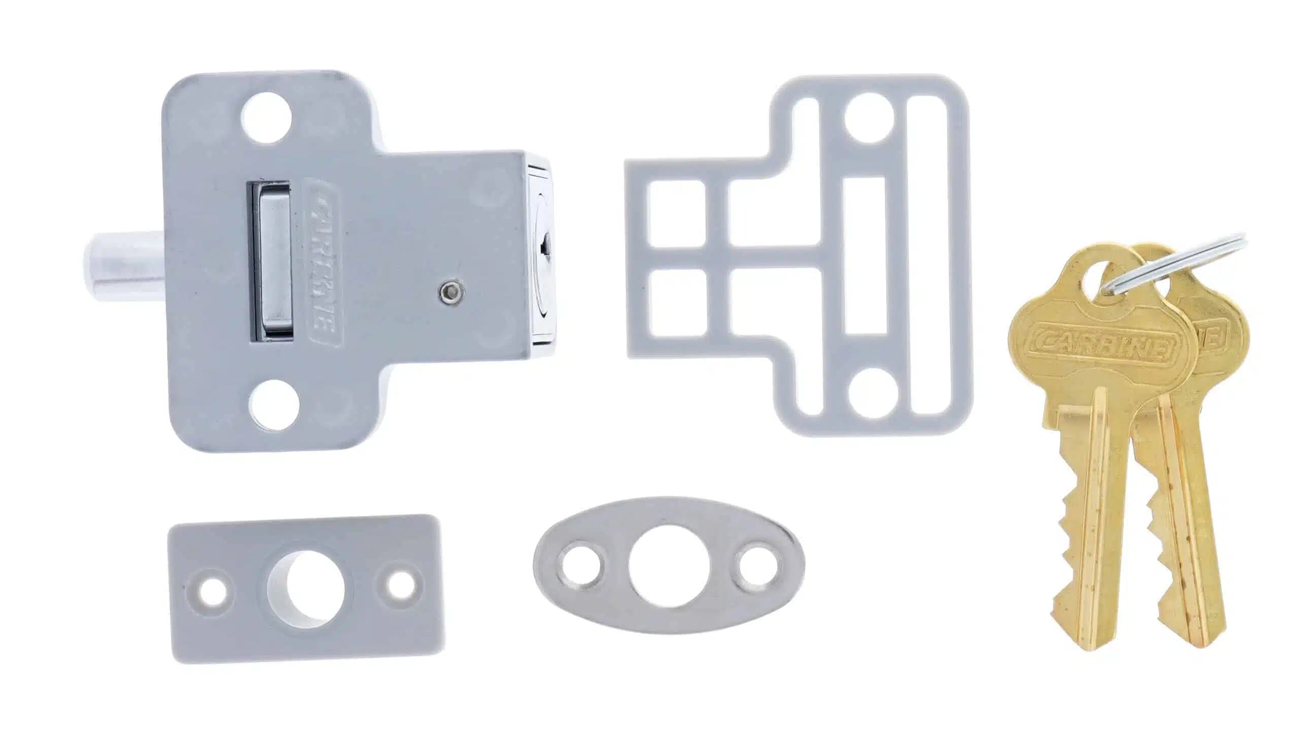 Carbine CMPL Mini Push Bolt Window Lock Silver - C4 Keyed (CMPL-SI-C4) - Image 2