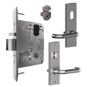 Carbine Longreach Mortice Lock and Serens Lever with Turnsnib Set