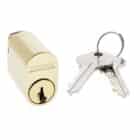 Carbine Polished Brass Oval Cylinder - 6-Pin C4 Mortice Barrel X Cam (COV-PB6) - Thumbnail Image 1