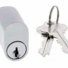Carbine Satin Chrome Oval Cylinder - 6-Pin C4 Mortice Barrel X Cam (COV-SC6) - Thumbnail Image 2
