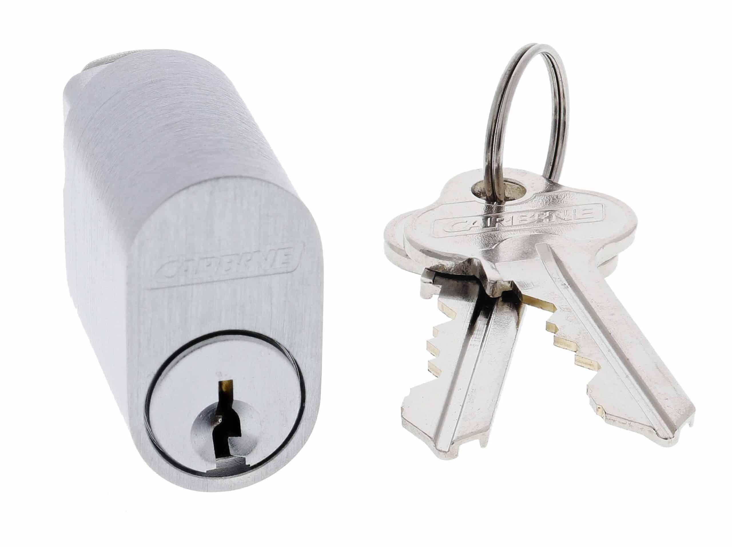 Carbine Satin Chrome Oval Cylinder - 6-Pin C4 Mortice Barrel X Cam (COV-SC6) - Image 2