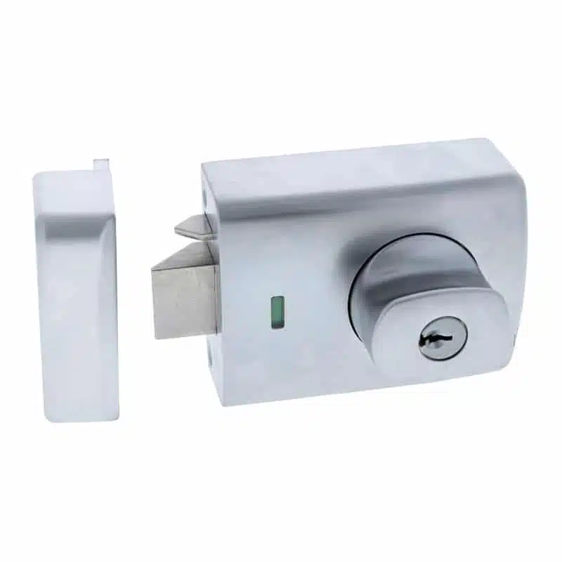 Carbine Alpha Double Cylinder Deadlatch Lever - Satin Chrome AS1428 Rim Lock (CRD-1L1-DBL-SC) - Image 3