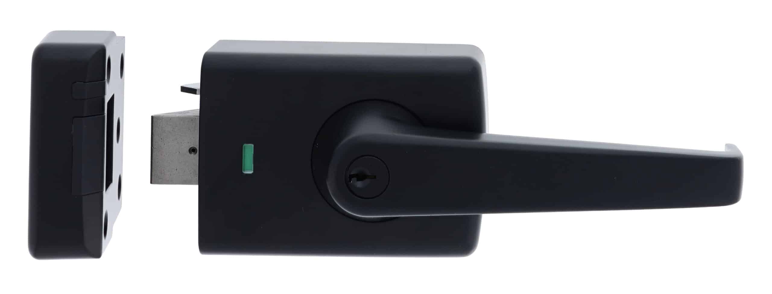 Carbine Alpha Double Cylinder Deadlatch Lever Matte Black - AS1428 Rim Lock (CRD-1L1-DBL-MB) - Image 2