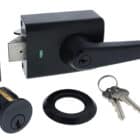 Carbine Alpha Double Cylinder Deadlatch Lever Matte Black - AS1428 Rim Lock (CRD-1L1-DBL-MB) - Thumbnail Image 4