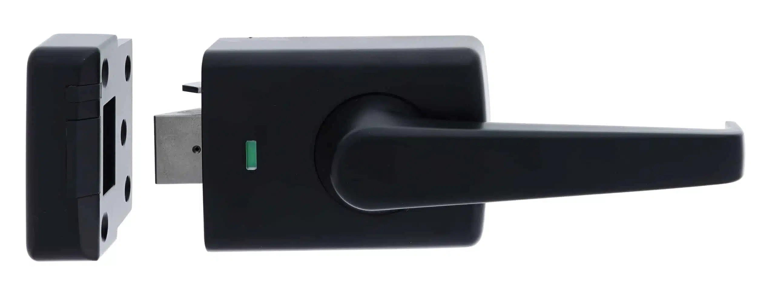 Carbine Alpha Single Cylinder Deadlatch Lever Matte Black - AS1428 Rim Lock (CRD-1L1-SGL-MB) - Image 2