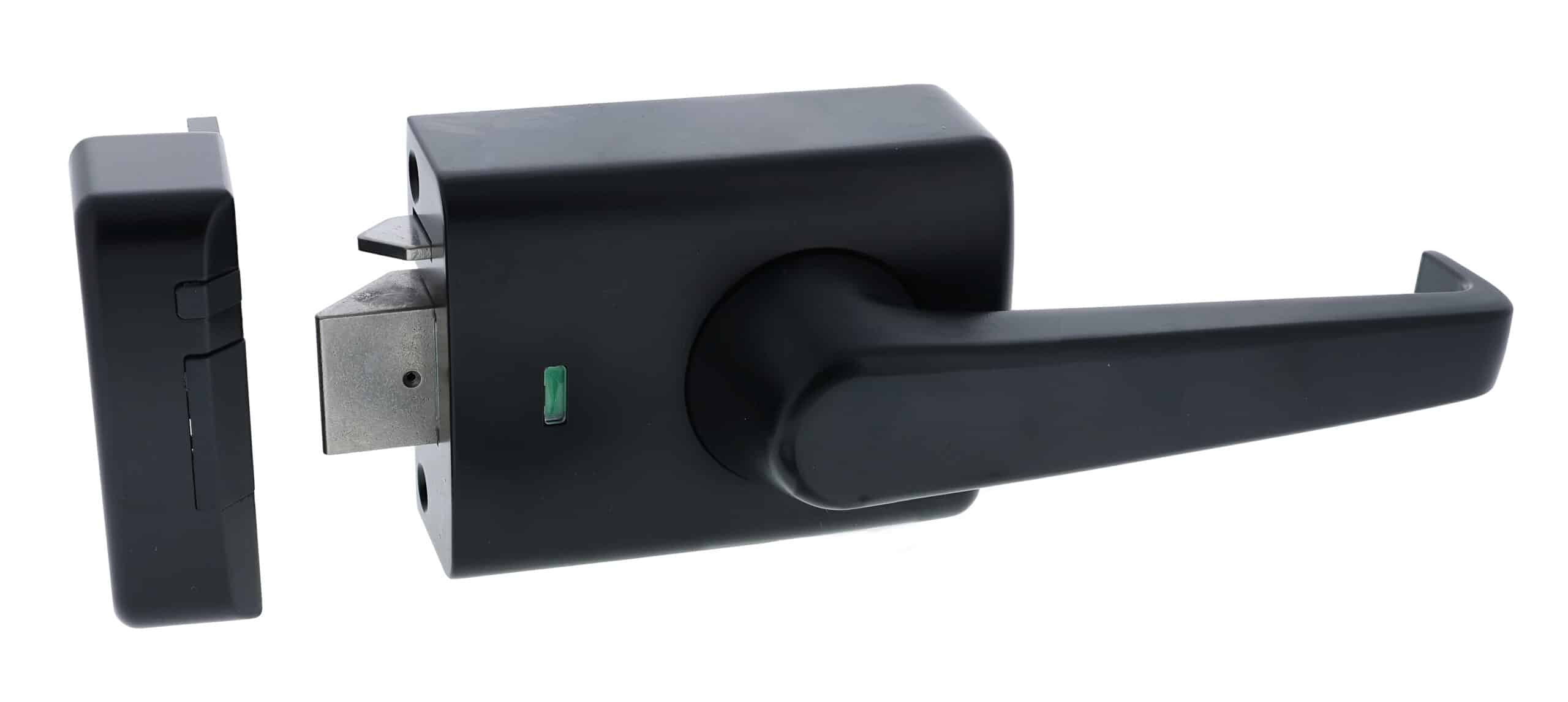 Carbine Alpha Single Cylinder Deadlatch Lever Matte Black - AS1428 Rim Lock (CRD-1L1-SGL-MB) - Image 3