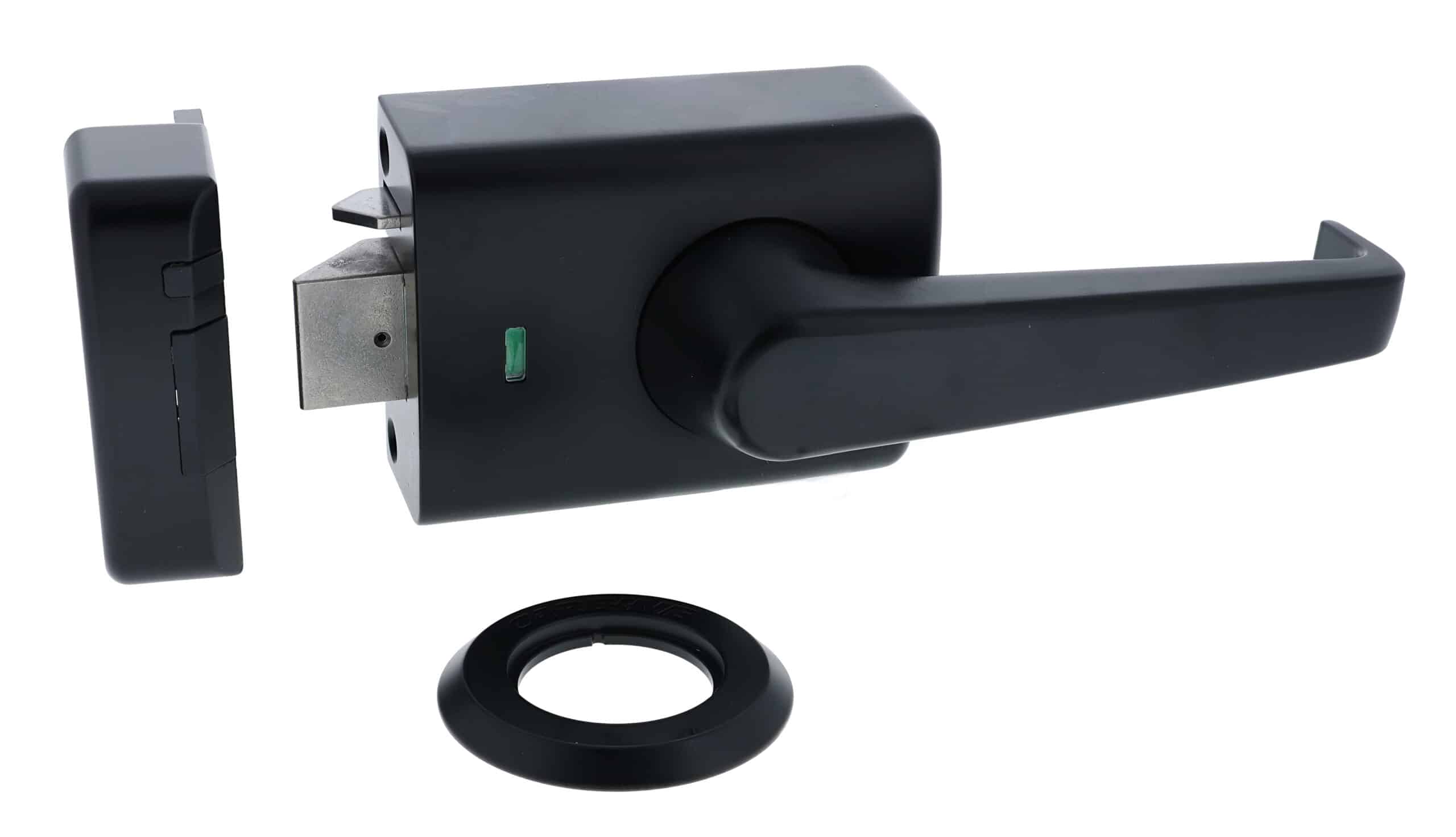 Carbine Alpha Single Cylinder Deadlatch Lever Matte Black - AS1428 Rim Lock (CRD-1L1-SGL-MB) - Image 4